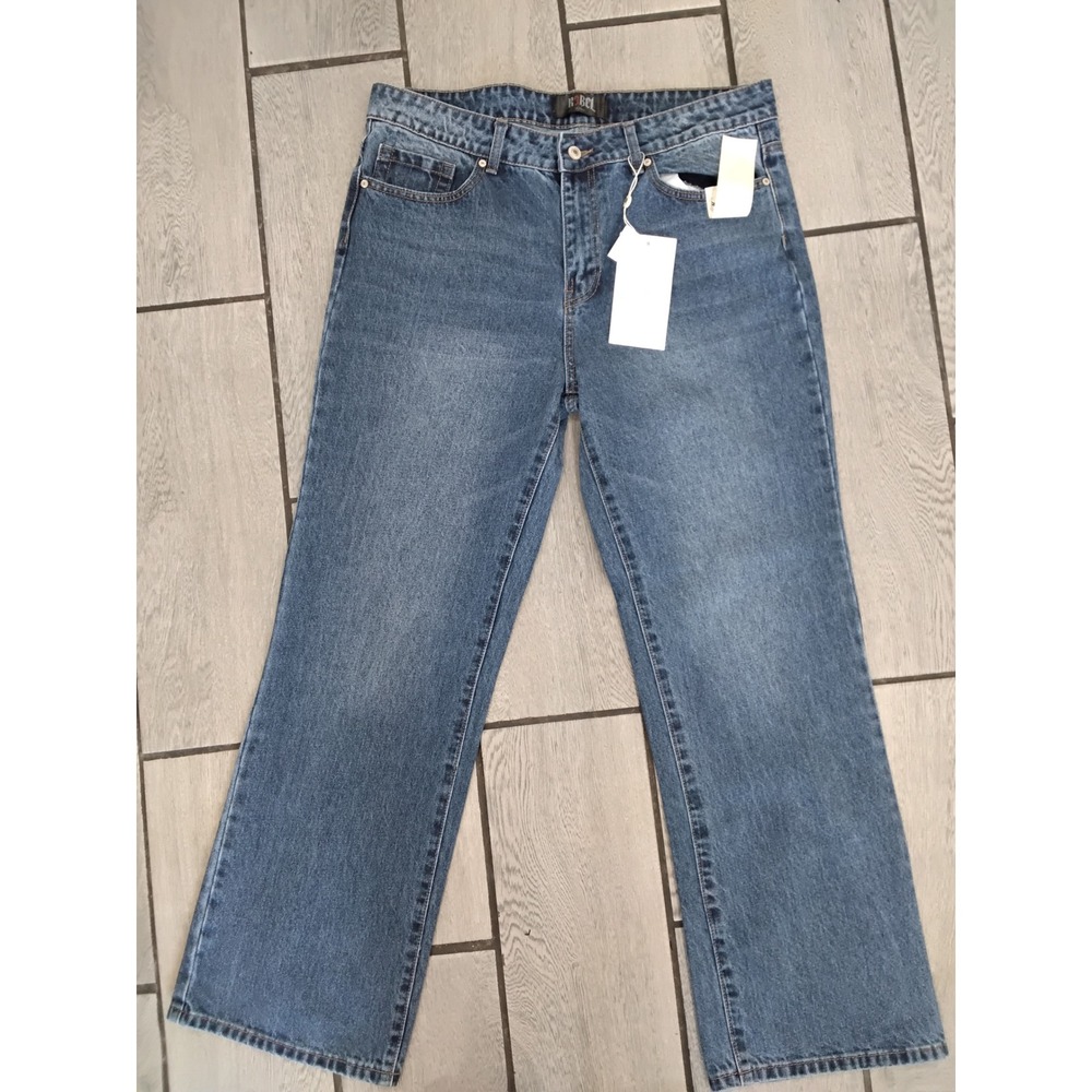 Rebel Jeans Womens Size 15 Wide Leg High Rise Light Denim RB90210 NWT